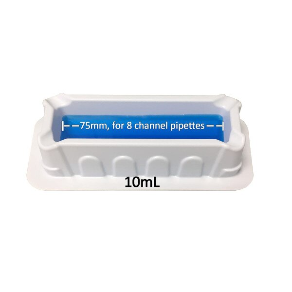 Reservoir for 8 channel pipettor